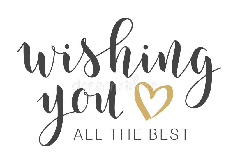 Handwritten Lettering Of Wishing You All The Best Template For Banner